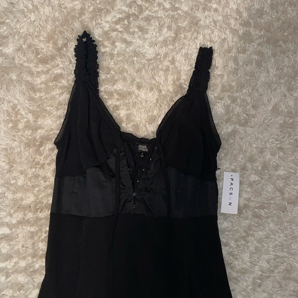 Black midi dress